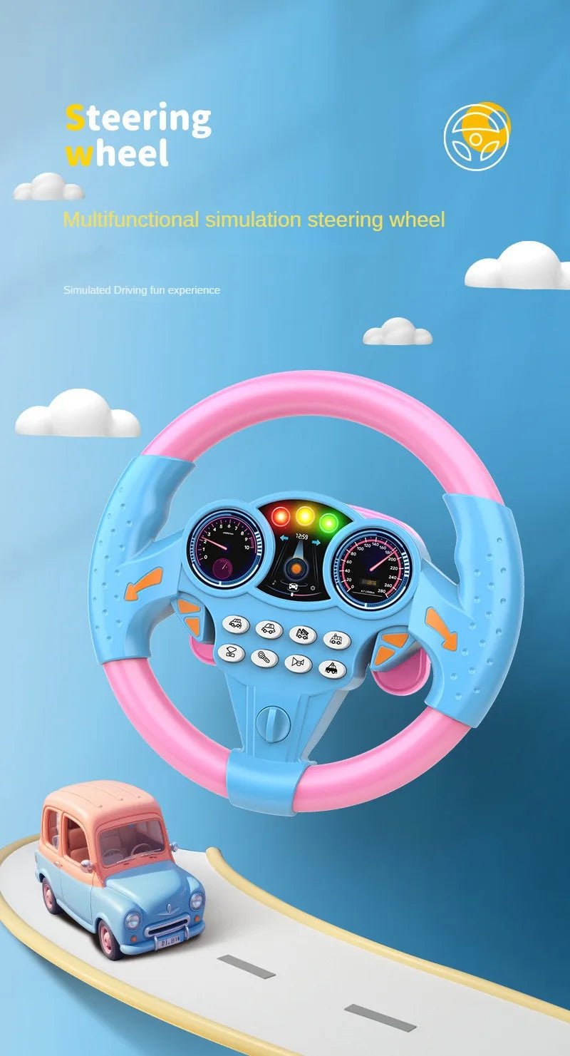 “Infant Shining Simulation Steering Wheel Toy – Early Education Copilot Stroller Toy with Lights & Sound for Kids” - RELUX.STORE