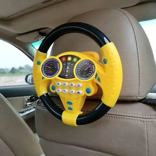 “Infant Shining Simulation Steering Wheel Toy – Early Education Copilot Stroller Toy with Lights & Sound for Kids” - RELUX.STORE