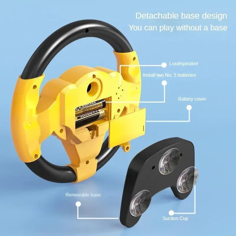 “Infant Shining Simulation Steering Wheel Toy – Early Education Copilot Stroller Toy with Lights & Sound for Kids” - RELUX.STORE