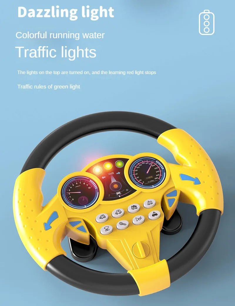 “Infant Shining Simulation Steering Wheel Toy – Early Education Copilot Stroller Toy with Lights & Sound for Kids” - RELUX.STORE