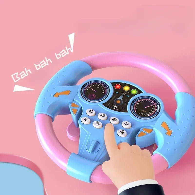 “Infant Shining Simulation Steering Wheel Toy – Early Education Copilot Stroller Toy with Lights & Sound for Kids” - RELUX.STORE