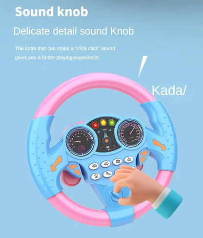 “Infant Shining Simulation Steering Wheel Toy – Early Education Copilot Stroller Toy with Lights & Sound for Kids” - RELUX.STORE