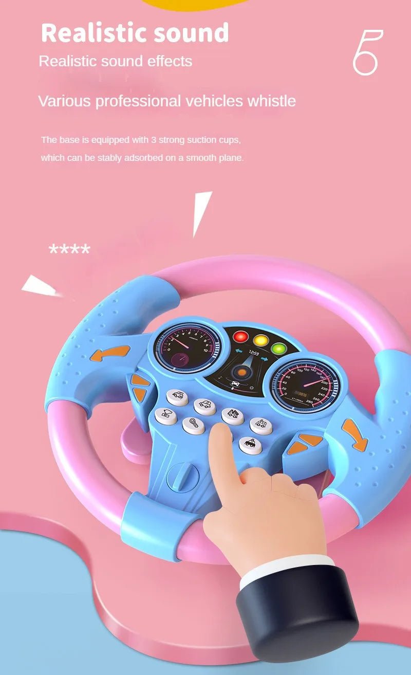 “Infant Shining Simulation Steering Wheel Toy – Early Education Copilot Stroller Toy with Lights & Sound for Kids” - RELUX.STORE