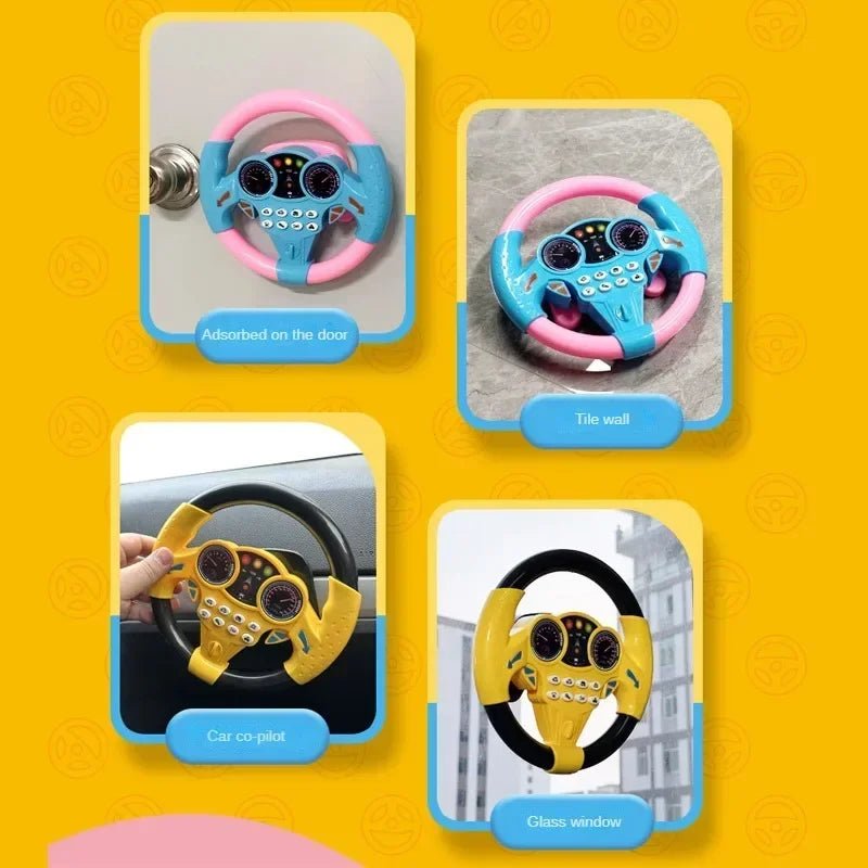 “Infant Shining Simulation Steering Wheel Toy – Early Education Copilot Stroller Toy with Lights & Sound for Kids” - RELUX.STORE