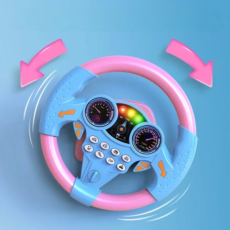“Infant Shining Simulation Steering Wheel Toy – Early Education Copilot Stroller Toy with Lights & Sound for Kids” - RELUX.STORE