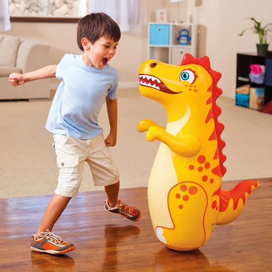 “Inflatable Standing Punching Bag for Kids & Adults – Dinosaur Tumbler Boxing Toy for Boys, Fun Sports Activity & Outdoor Game Gift” - RELUX.STORE