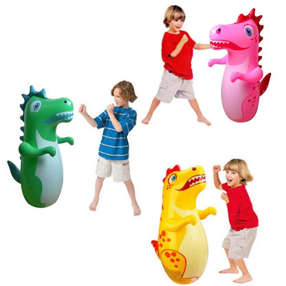 “Inflatable Standing Punching Bag for Kids & Adults – Dinosaur Tumbler Boxing Toy for Boys, Fun Sports Activity & Outdoor Game Gift” - RELUX.STORE