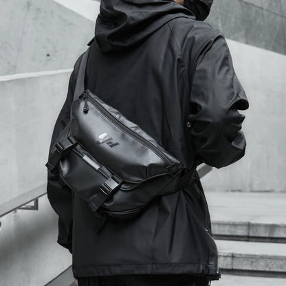 Ins Korean Style Men Waterproof Magnetic Buckle Crossbody Messenger Bag Daily Outdoor Travel Cycling iPad Camera Shoulder Bag - RELUX.STORE