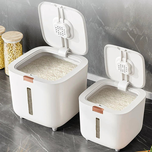 Insect Proof Moisture Proof Rice Box Grain Sealed Jar Kitchen Container 5/10KG Storage Kitchen Container Storage Box with Lid - RELUX.STORE