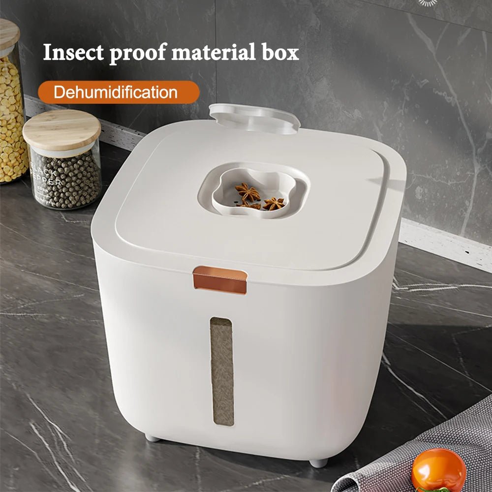 Insect Proof Moisture Proof Rice Box Grain Sealed Jar Kitchen Container 5/10KG Storage Kitchen Container Storage Box with Lid - RELUX.STORE
