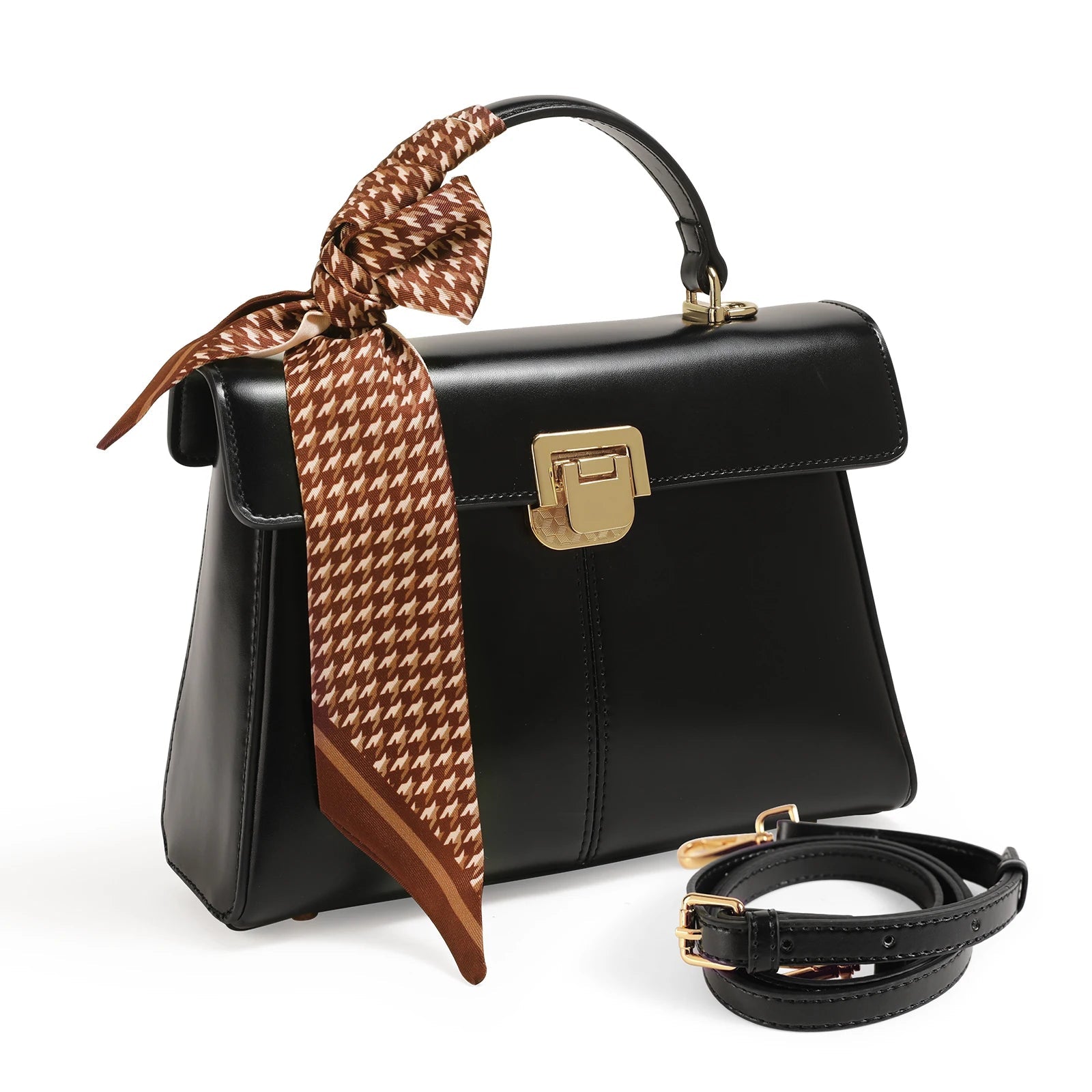 ITAMOOD Genuine Leather Women's Bag Luxury Branded Women's Handbag Fashionable and Versatile Crossbody Bag With Scarf Decor - RELUX.STORE