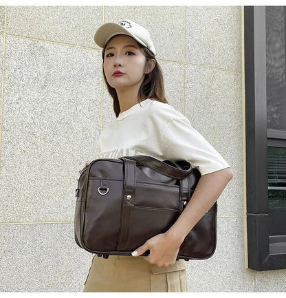 Japanese Casual PU Shoulder Bag Junior High School Students School Bag Handbag Anime Uniform Bag Tote Bags for Women Bolsos - RELUX.STORE