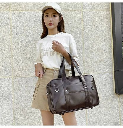Japanese Casual PU Shoulder Bag Junior High School Students School Bag Handbag Anime Uniform Bag Tote Bags for Women Bolsos - RELUX.STORE