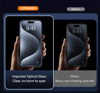 "Joyroom 1/2PCS Anti - Spy Privacy Screen Protector for iPhone 17 Pro Max / 17 Pro / 17 Air – Tempered Glass Film" - RELUX.STORE