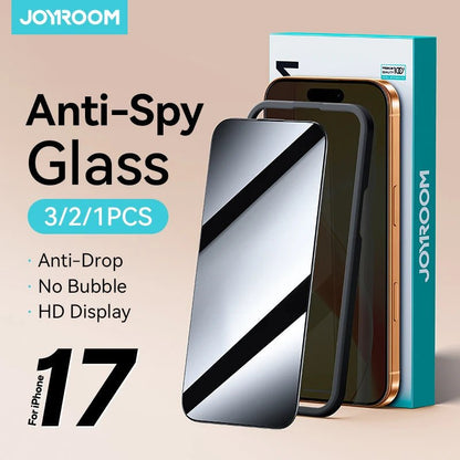 "Joyroom 1/2PCS Anti - Spy Privacy Screen Protector for iPhone 17 Pro Max / 17 Pro / 17 Air – Tempered Glass Film" - RELUX.STORE