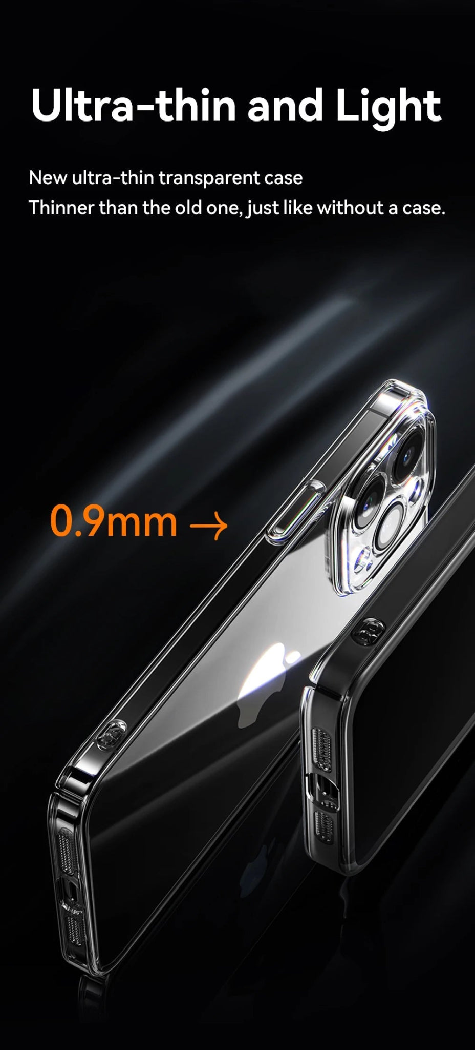 "Joyroom Crystal Clear Transparent Case for iPhone 17 Pro Max / 16 Pro – Shockproof with Lens Protection, No Yellowing Cover" - RELUX.STORE