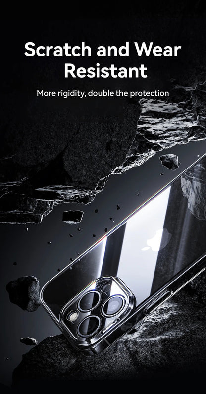 "Joyroom Crystal Clear Transparent Case for iPhone 17 Pro Max / 16 Pro – Shockproof with Lens Protection, No Yellowing Cover" - RELUX.STORE