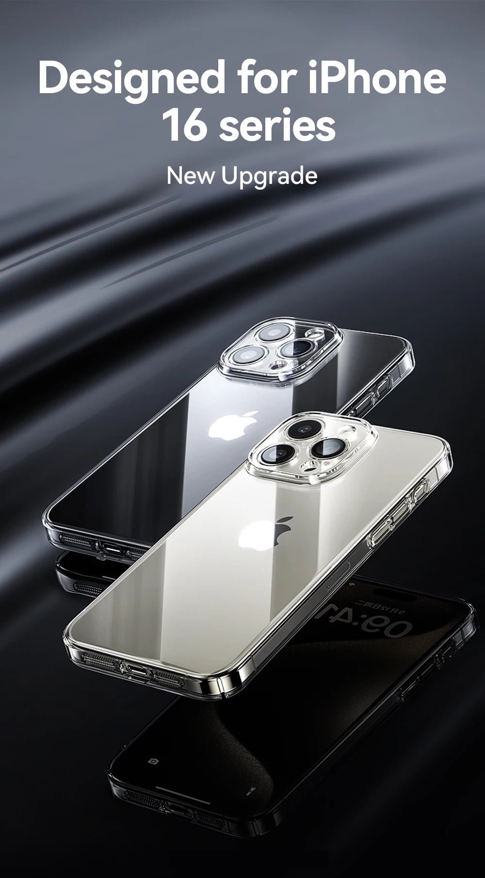 "Joyroom Crystal Clear Transparent Case for iPhone 17 Pro Max / 16 Pro – Shockproof with Lens Protection, No Yellowing Cover" - RELUX.STORE