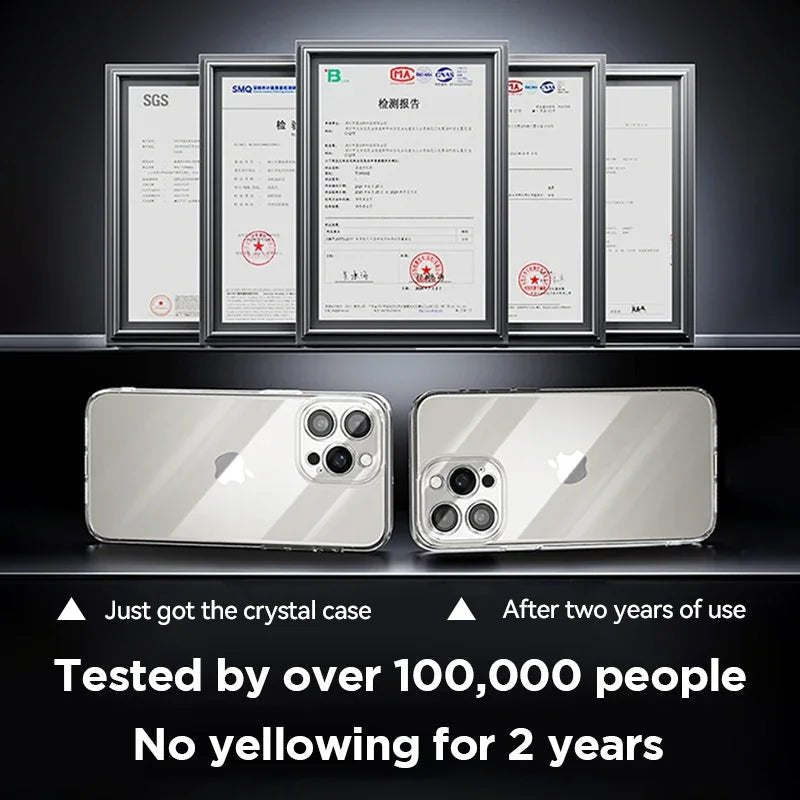 "Joyroom Crystal Clear Transparent Case for iPhone 17 Pro Max / 16 Pro – Shockproof with Lens Protection, No Yellowing Cover" - RELUX.STORE