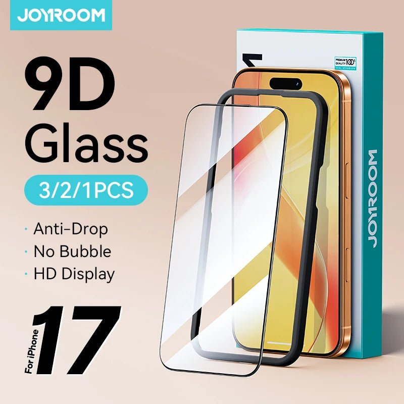 "Joyroom HD Tempered Glass Screen Protector for iPhone 17 / 17 Pro / 17 Pro Max / 17 Air – Full Coverage, Anti - Scratch, Anti - Fingerprint, Bubble - Free Installation" - RELUX.STORE