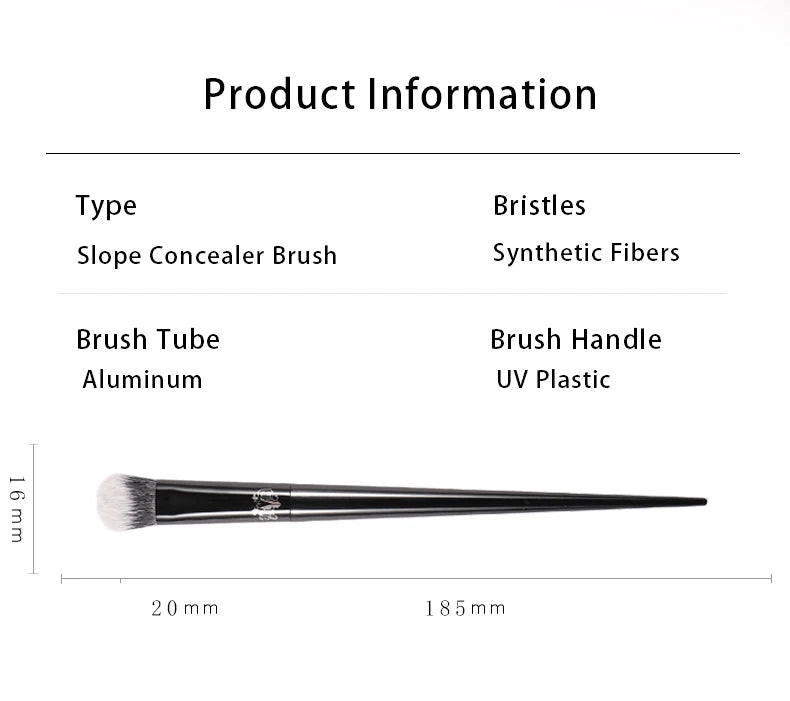 Kat Von D - Makeup Brush 35 Concealer Brush Soft Fiber Hair Elegant Black Handle Brand Makeup Brushes for Woman - RELUX.STORE