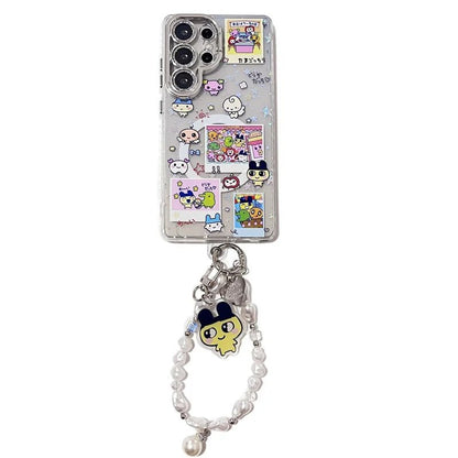 Kawaii Angel Baby Animal Phone Case For Samsung Galaxy S25 Ultra 24 Plus S23 S25 Edge Cover with Stand Chain Cute Magnetic Cases - RELUX.STORE