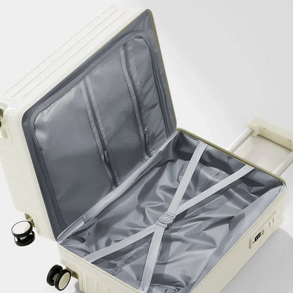 Kid Suitcase Front Opening Boarding Case Laptop Trolley Case Luggage with Spinner Wheels Carry on Luggage for Travel - RELUX.STOREKid Suitcase Front Opening Boarding Case Laptop Trolley Case Luggage with Spinner Wheels Carry on Luggage for Travel