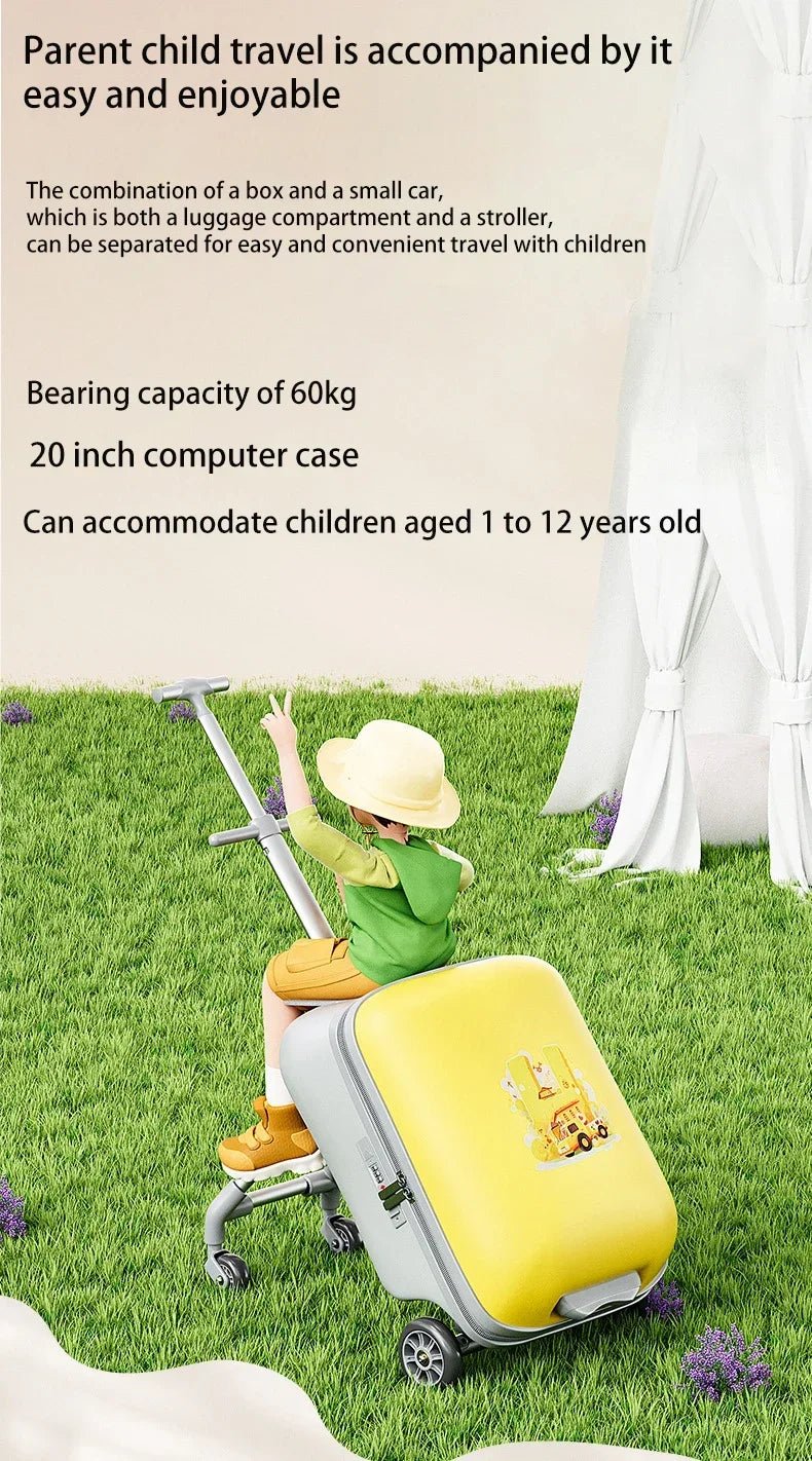 Kids Travel Trolley Suitcase Children Luggage Pulling Cart Travel Seat Carrier Bag Riding Suitcase for Baby Carry - On Luggage - RELUX.STOREKids Travel Trolley Suitcase Children Luggage Pulling Cart Travel Seat Carrier Bag Riding Suitcase for Baby Carry - On Luggage
