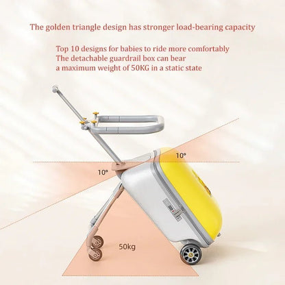 Kids Travel Trolley Suitcase Children Luggage Pulling Cart Travel Seat Carrier Bag Riding Suitcase for Baby Carry - On Luggage - RELUX.STOREKids Travel Trolley Suitcase Children Luggage Pulling Cart Travel Seat Carrier Bag Riding Suitcase for Baby Carry - On Luggage