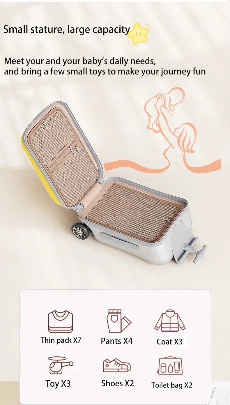 Kids Travel Trolley Suitcase Children Luggage Pulling Cart Travel Seat Carrier Bag Riding Suitcase for Baby Carry - On Luggage - RELUX.STOREKids Travel Trolley Suitcase Children Luggage Pulling Cart Travel Seat Carrier Bag Riding Suitcase for Baby Carry - On Luggage