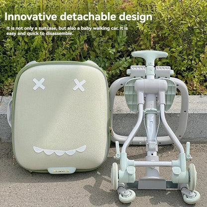 Kids' Travel Trolley Suitcase Mountable on Plane with Spinner Wheels Luggage Ride and Walk The Baby's Suitcase Folding Stroller - RELUX.STOREKids' Travel Trolley Suitcase Mountable on Plane with Spinner Wheels Luggage Ride and Walk The Baby's Suitcase Folding Stroller