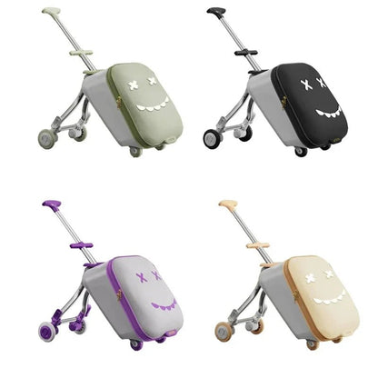 Kids' Travel Trolley Suitcase Mountable on Plane with Spinner Wheels Luggage Ride and Walk The Baby's Suitcase Folding Stroller - RELUX.STOREKids' Travel Trolley Suitcase Mountable on Plane with Spinner Wheels Luggage Ride and Walk The Baby's Suitcase Folding Stroller