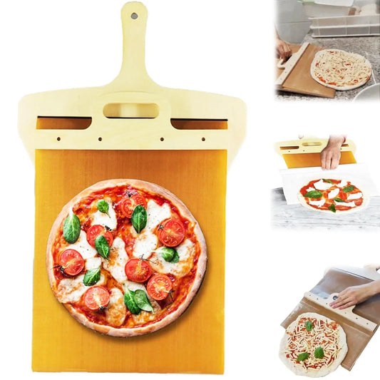 Kitchen Gadgets Sliding Pizza Shovel Non Stick Pizza Smooth Cutting Board Storage Transfer Board Kitchen Baking Tool - RELUX.STORE