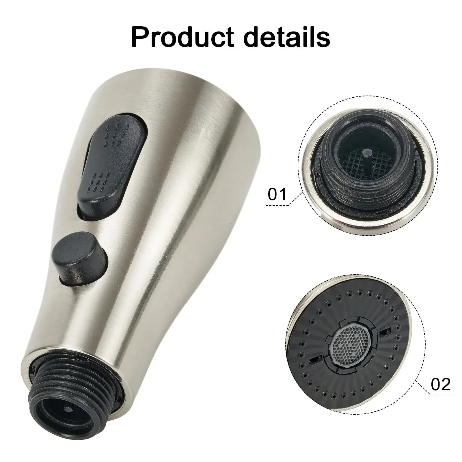 Kitchen Pull Out Faucet Sprayer Nozzle 3 Modes ABS Water Saving Bathroom Basin Sink Shower Spray Head For 1/2" Connection - RELUX.STORE