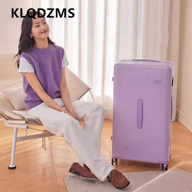 KLQDZMS Rolling Suitcase Large Capacity Trolley Case 20 Inch Boarding Box 22"24"26"28"30 Inch Cart Style Travel Bag Luggage - RELUX.STOREKLQDZMS Rolling Suitcase Large Capacity Trolley Case 20 Inch Boarding Box 22"24"26"28"30 Inch Cart Style Travel Bag Luggage