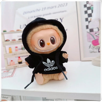 "Labubu 15/17cm Doll Clothing Set – Fashion Hoodie & Pants for V1/V2 Dolls, Korean Idol Trend DIY Outfit Gift" 👕🧸✨ - RELUX.STORE