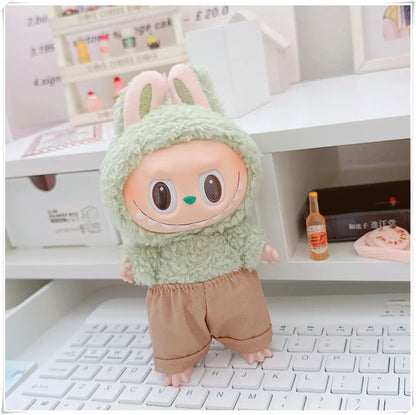 "Labubu 15/17cm Doll Clothing Set – Fashion Hoodie & Pants for V1/V2 Dolls, Korean Idol Trend DIY Outfit Gift" 👕🧸✨ - RELUX.STORE