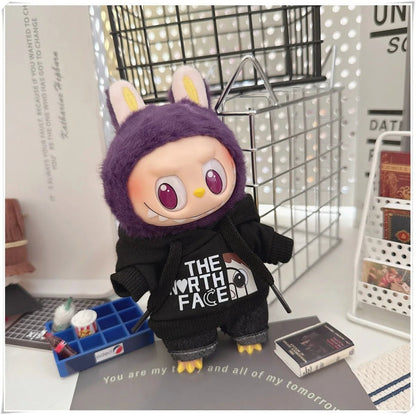 "Labubu 15/17cm Doll Clothing Set – Fashion Hoodie & Pants for V1/V2 Dolls, Korean Idol Trend DIY Outfit Gift" 👕🧸✨ - RELUX.STORE
