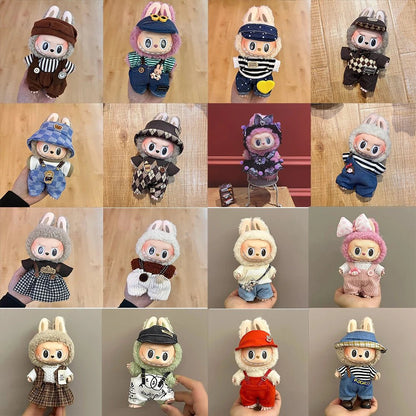 "Labubu 17cm Doll Clothing Set – Cute Casual Dress & Skirt Outfit for Plush Toys, Velcro Fashion Apparel" 👗🧸✨ - RELUX.STORE