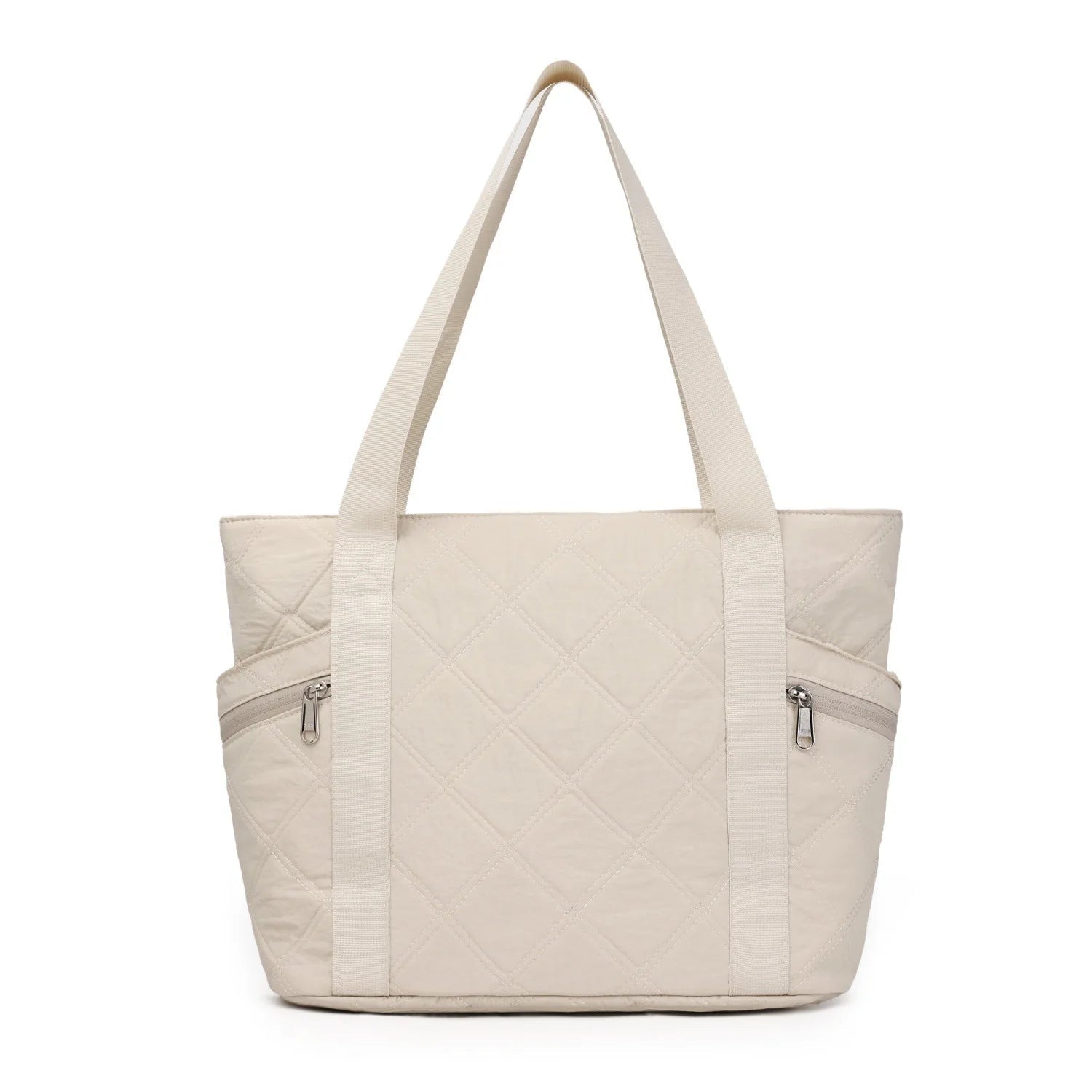 Ladies' Handbag, Cotton Plaid Tote Bag, Quilted and Filled Yoga Fitness Bag, Travel Commuter Shoulder Bag - RELUX.STORE