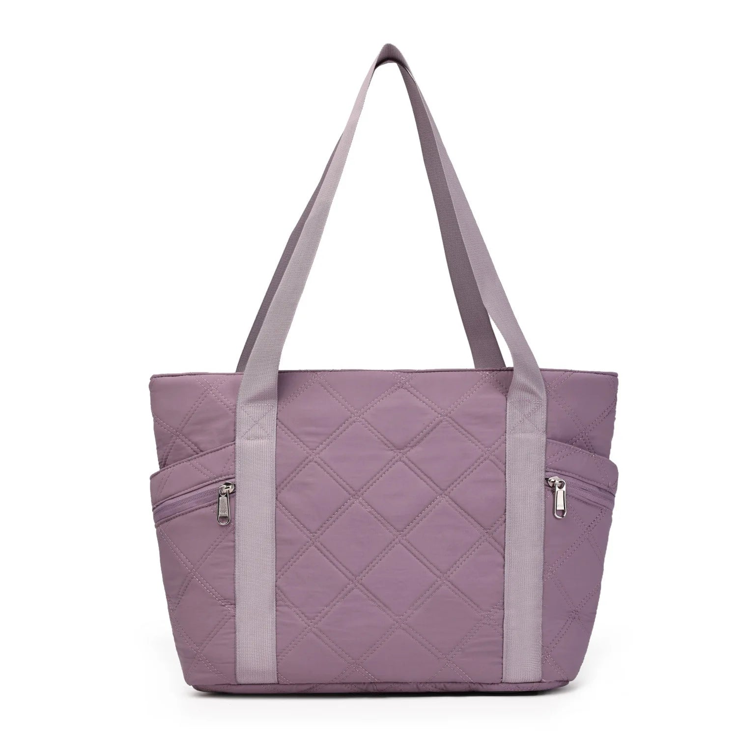 Ladies' Handbag, Cotton Plaid Tote Bag, Quilted and Filled Yoga Fitness Bag, Travel Commuter Shoulder Bag - RELUX.STORE
