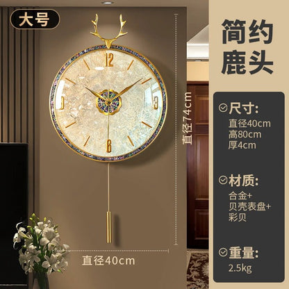 Large Luxury Wall Clocks Modern Cute Restaurant Nordic Fashion Wall Watch Creative Round Relogio De Parede Home Decoration - RELUX.STORE