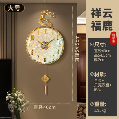 Large Luxury Wall Clocks Modern Cute Restaurant Nordic Fashion Wall Watch Creative Round Relogio De Parede Home Decoration - RELUX.STORE