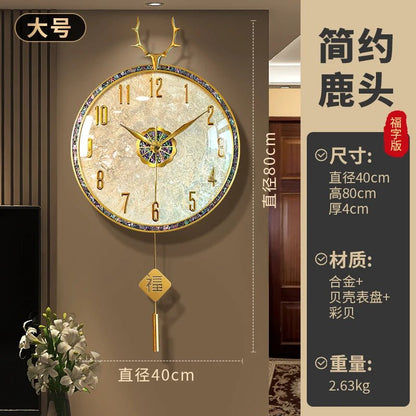 Large Luxury Wall Clocks Modern Cute Restaurant Nordic Fashion Wall Watch Creative Round Relogio De Parede Home Decoration - RELUX.STORE
