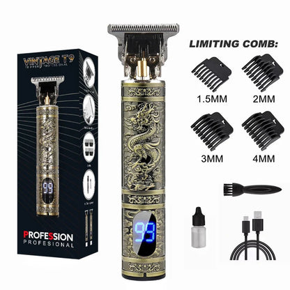 LCD Display T9 Electric Hairber 0Mm Shaver Hair Trimer Home Appliances Travel Barber Razors Shaving Machine for Men Trimmer Man - RELUX.STORE