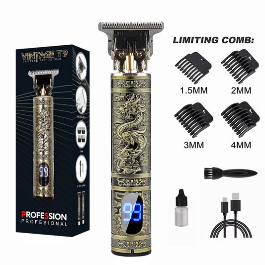 LCD Display T9 Electric Hairber 0Mm Shaver Hair Trimer Home Appliances Travel Barber Razors Shaving Machine for Men Trimmer Man - RELUX.STORE