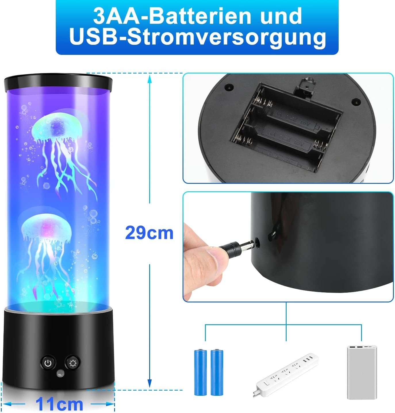 🌊 "LED Jellyfish Lamp – Realistic Moving Jellyfish Aquarium Light with Remote, 7 Color Changing Modes & Quiet Motor | Relaxing Mood Light for Home, Office, Bedroom & Kids Room Decor" - RELUX.STORE