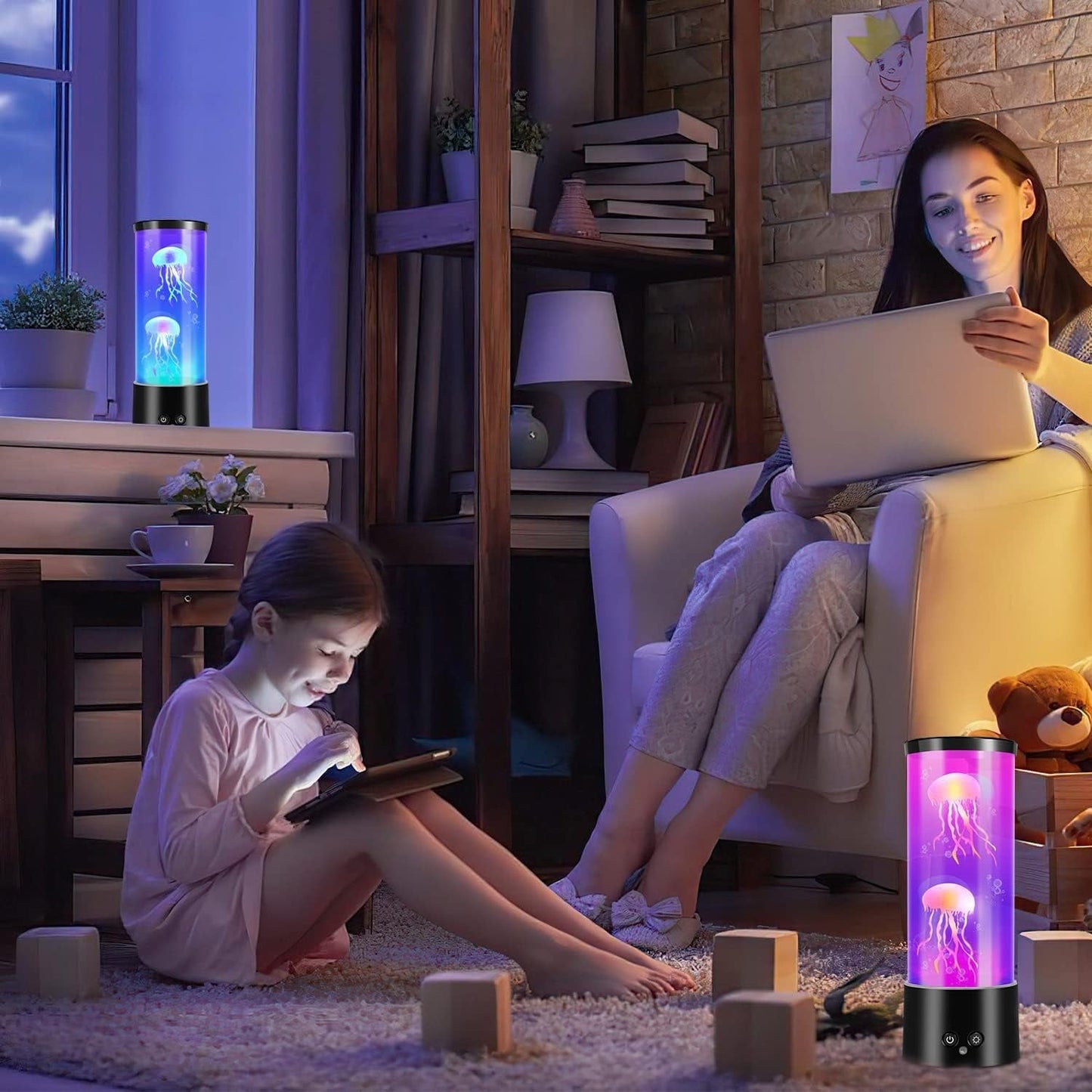 🌊 "LED Jellyfish Lamp – Realistic Moving Jellyfish Aquarium Light with Remote, 7 Color Changing Modes & Quiet Motor | Relaxing Mood Light for Home, Office, Bedroom & Kids Room Decor" - RELUX.STORE