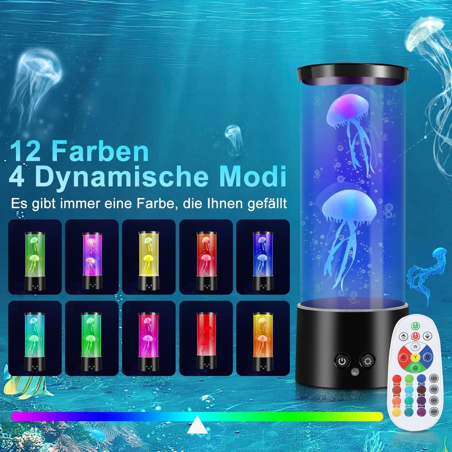 🌊 "LED Jellyfish Lamp – Realistic Moving Jellyfish Aquarium Light with Remote, 7 Color Changing Modes & Quiet Motor | Relaxing Mood Light for Home, Office, Bedroom & Kids Room Decor" - RELUX.STORE