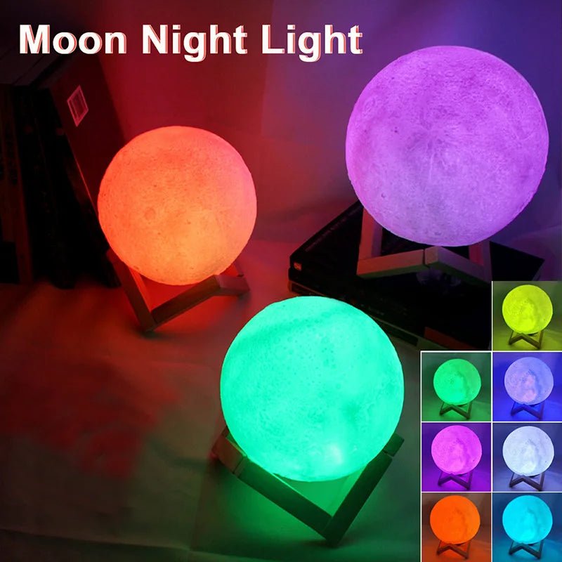 "LED Moon Night Light – Galaxy Projector & Book Light for Kids, Girls & Boys | Birthday Gift, Bedroom Decor, Indoor LED Lighting for Children" - RELUX.STORE